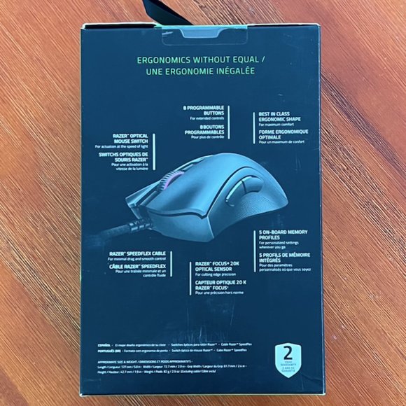 Razer: DeathAdder V2 14000 DPI Bluetooth Optical Gaming Mouse BNIB - Picture 2 of 3